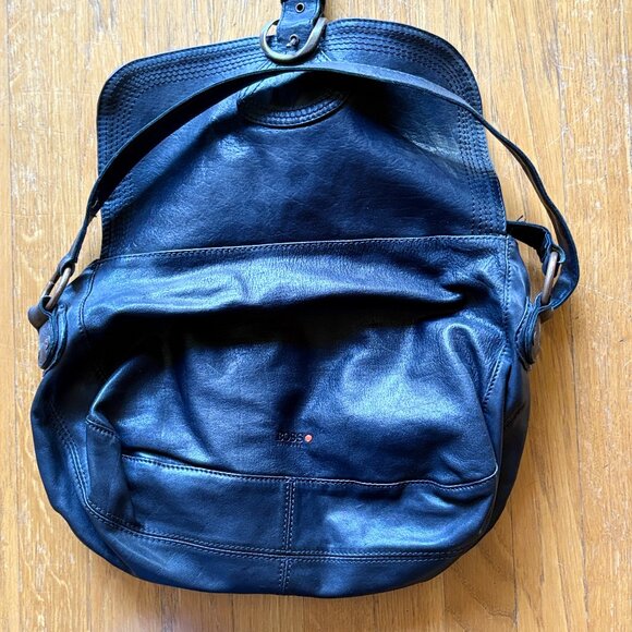 HUGO BOSS Leather Exterior Shoulder Bags Bags & Handbags for  Hugo Boss // Vintage Black Leather Handbag RARE